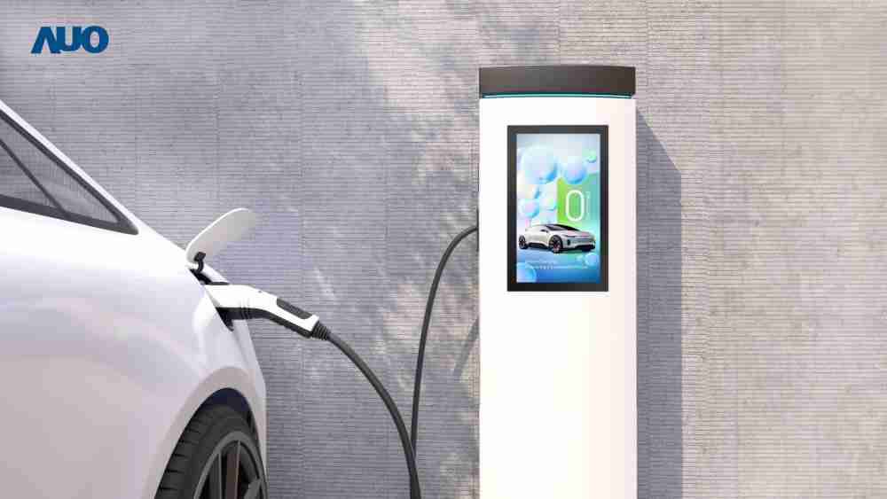 友達〝EVSE車用充電樁解決方案〞專為電動汽車充電樁設計，，，具有高亮度、、、、克服戶外艱難環境的耐溫、、、、耐紫外線等特性，，並搭載散熱性及擴充性強的高效能工業電腦，，，，可實現人機互動訴求，，，如資訊顯示、、、、支付等應用